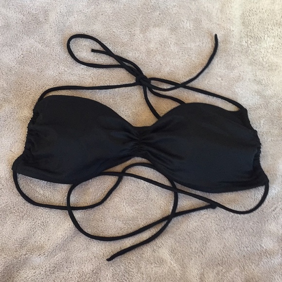 Victoria's Secret Other - Victoria’s Secret Black String Bikini Swim Top
